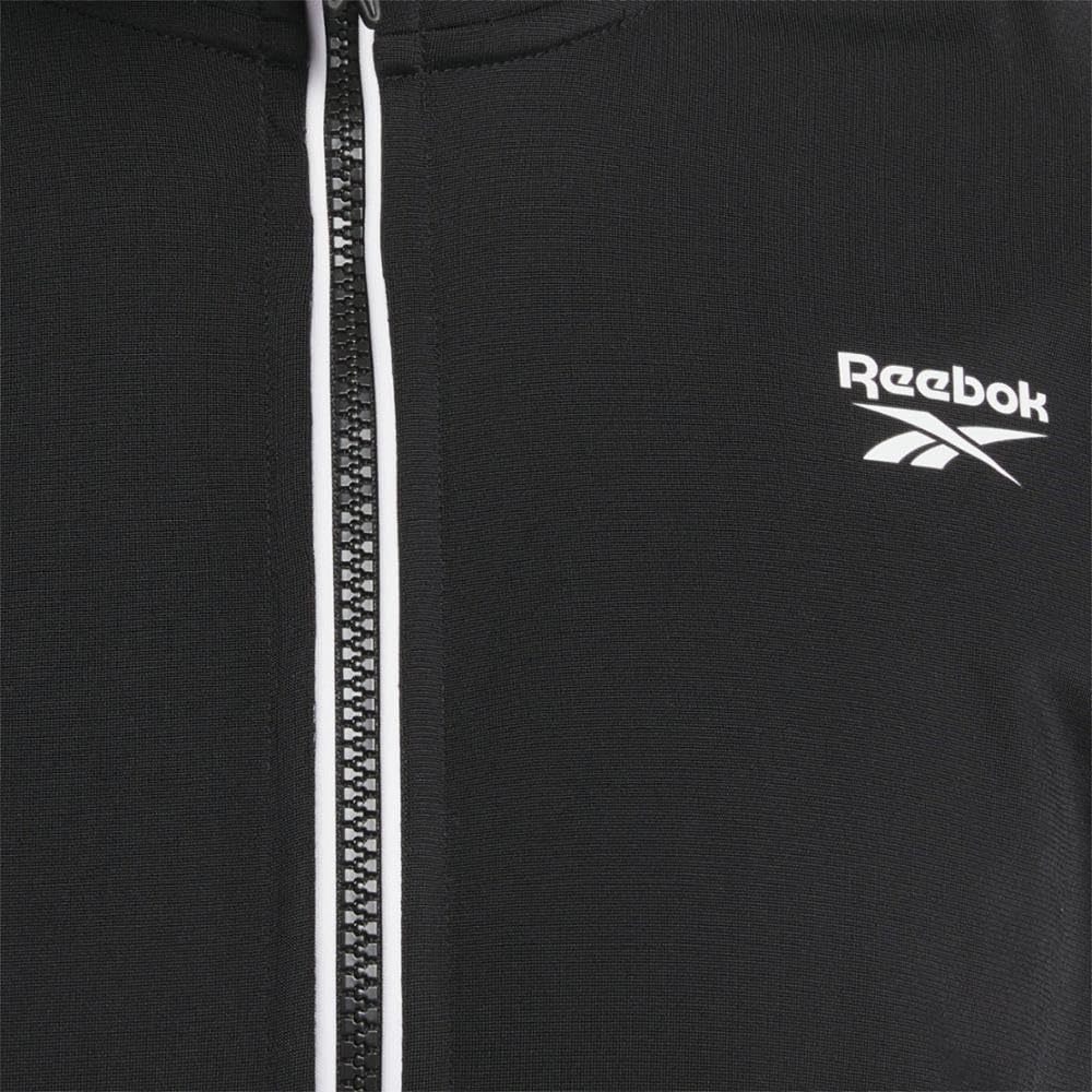 Reebok Womens Banded Logo Tricot Long Sleeve Track Jacket Black Size L NWT - Picture 5 of 6